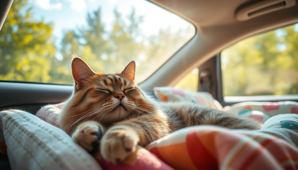 Calm Cat in Car