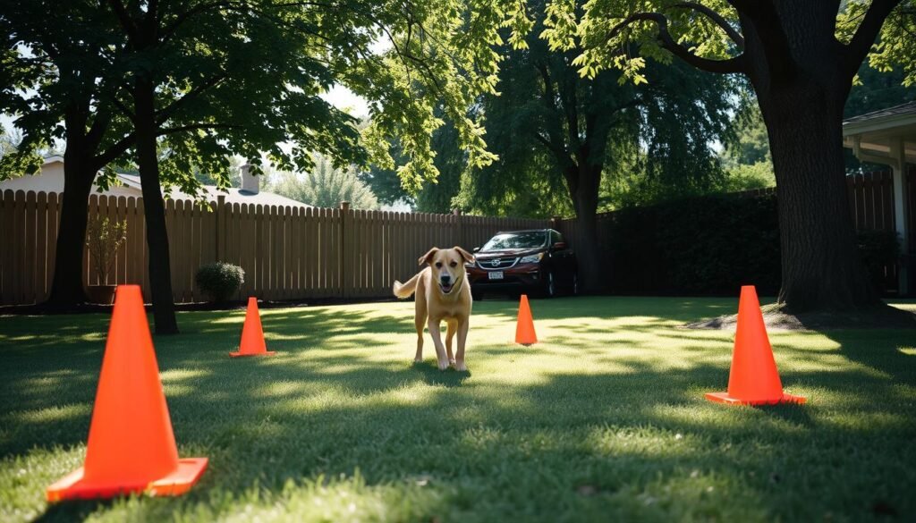 dog boundary training