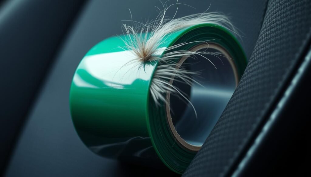 duct tape removing dog hair
