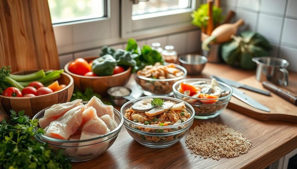 homemade cat food preparation