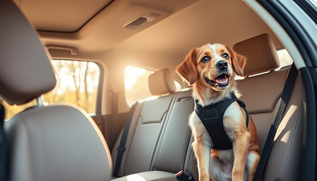 how do you secure a dog in a car