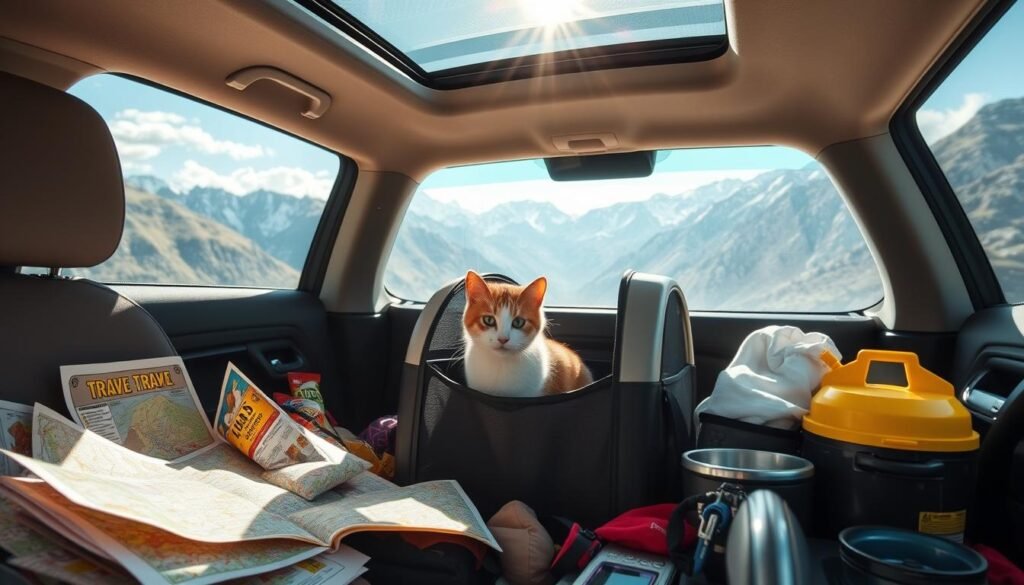 how to travel with cat long distance by car