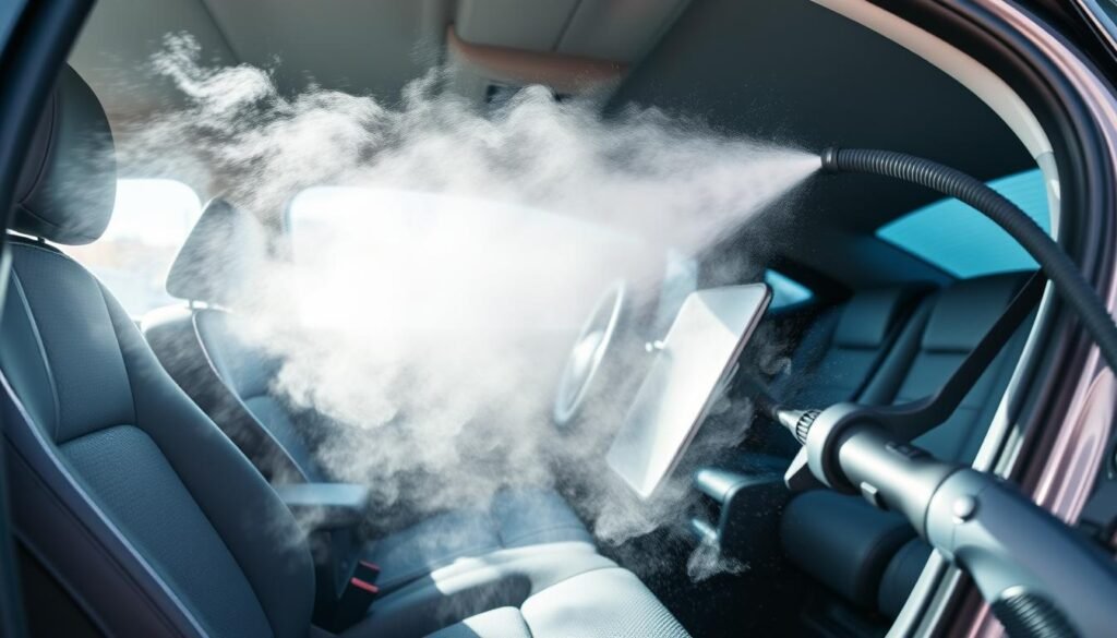 steam cleaning car interiors